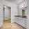 a bathroom with a large mirror